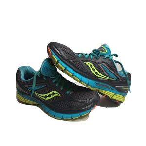 Saucony Guide 7 Women's Walking/Running Shoes (10227-4) Gray/Blue/Lime Size 7.